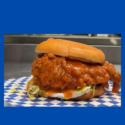 SPICY DIPPED CHICKEN BURGER